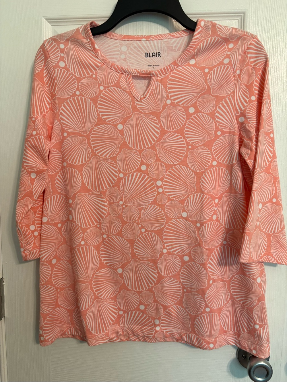 Blair Pink Shell-Print Long Sleeve Tee